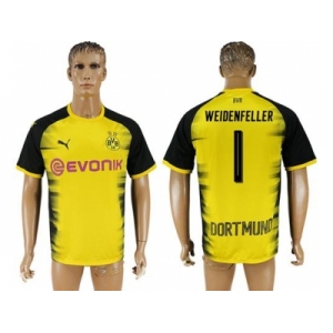 Dortmund #1 Weidenfeller Yellow Soccer Club Jersey