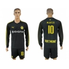 Dortmund #10 M.Gotze Away Long Sleeves Soccer Club Jersey