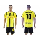 Dortmund #10 Mkhitaryan Home Soccer Club Jerseys