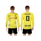 Dortmund #13 Guerreiro Home Long Sleeves Soccer Club Jersey