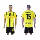 Dortmund #15 Hummels Home Soccer Club Jerseys