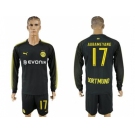 Dortmund #17 Aubameyang Away Long Sleeves Soccer Club Jersey