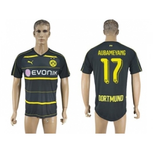 Dortmund #17 Aubameyang Away Soccer Club Jersey