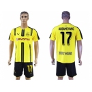 Dortmund #17 Aubameyang Home Soccer Club Jerseys