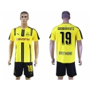 Dortmund #19 Grobkreutz Home Soccer Club Jerseys