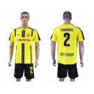 Dortmund #2 Stankovic Home Soccer Club Jerseys