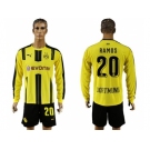 Dortmund #20 Ramos Home Long Sleeves Soccer Club Jersey