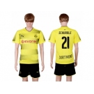 Dortmund #21 Schurrle Home Soccer Club Jersey