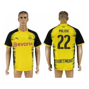 Dortmund #22 Pulisic Yellow Soccer Club Jersey