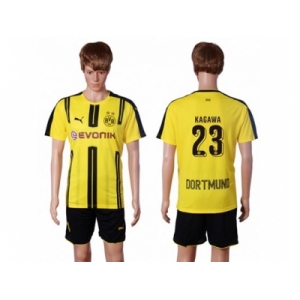 Dortmund #23 Kagawa Home Soccer Club Jersey