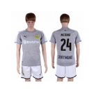 Dortmund #24 Merino Grey Soccer Club Jersey