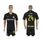 Dortmund #24 Sarr Away Soccer Club Jerseys