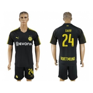 Dortmund #24 Sarr Away Soccer Club Jerseys