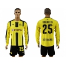 Dortmund #25 Sokratis Home Long Sleeves Soccer Club Jersey