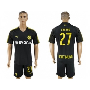 Dortmund #27 Castro Away Soccer Club Jersey