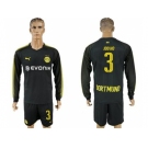 Dortmund #3 Joo Ho Away Long Sleeves Soccer Club Jersey