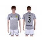 Dortmund #3 Park Grey Soccer Club Jersey