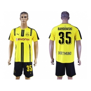 Dortmund #35 Bandowski Home Soccer Club Jerseys