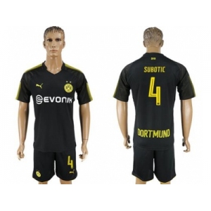 Dortmund #4 Subotic Away Soccer Club Jersey