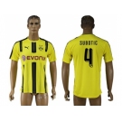 Dortmund #4 Subotic Home Soccer Club Jersey