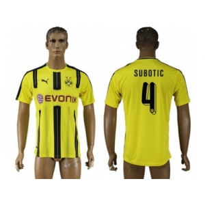 Dortmund #4 Subotic Home Soccer Club Jersey