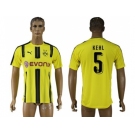 Dortmund #5 Kehl Home Soccer Club Jersey