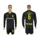 Dortmund #6 Bender Away Long Sleeves Soccer Club Jersey