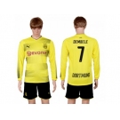 Dortmund #7 Dembele Home Long Sleeves Soccer Club Jersey