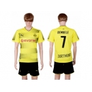 Dortmund #7 Dembele Home Soccer Club Jersey