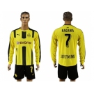 Dortmund #7 Kagawa Home Long Sleeves Soccer Club Jersey