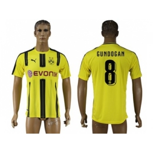 Dortmund #8 Gundogan Home Soccer Club Jersey