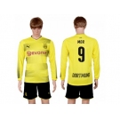 Dortmund #9 MOR Home Long Sleeves Soccer Club Jersey