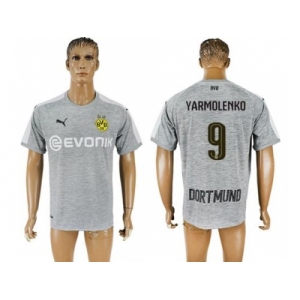 Dortmund #9 Yarmolenko Grey Soccer Club Jersey