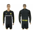 Dortmund Blank Away Long Sleeves Soccer Club Jersey