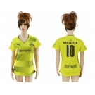 Women's Dortmund #10 Mkhitaryan Home Soccer Club Jersey