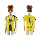 Women's Dortmund #14 Leitner Home Soccer Club Jersey1