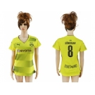 Women's Dortmund #8 Gundogan Home Soccer Club Jersey