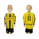 Dortmund #11 Reus Home Long Sleeves Kid Soccer Club Jersey