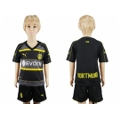 Dortmund Blank Away Kid Soccer Club Jersey1