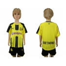 Dortmund Blank Home Kid Soccer Club Jersey1