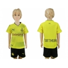 Dortmund Blank Home Kid Soccer Club Jersey