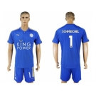 Leicester City #1 Schmeichel Home Soccer Club Jersey