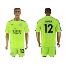 Leicester City #12 Hamer Shiny Green Goalkeeper Soccer Club Jersey