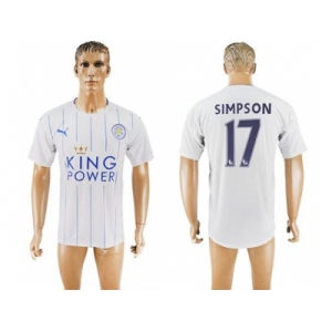 Leicester City #17 Simpson SEC Away Soccer Club Jersey