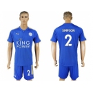 Leicester City #2 Simpson Home Soccer Club Jersey