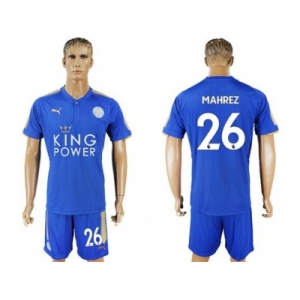 Leicester City #26 Mahrez Home Soccer Club Jerse