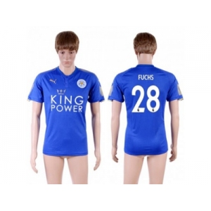 Leicester City #28 Fuchs Home Soccer Country Jersey