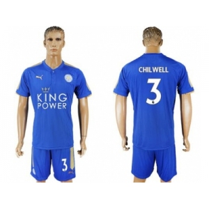 Leicester City #3 Chilwell Home Soccer Club Jersey