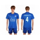 Leicester City #4 Drinkwater Home Soccer Club Jersey 2