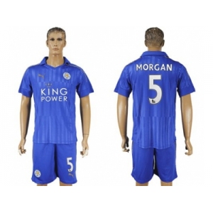 Leicester City #5 Morgan Home Soccer Club Jersey